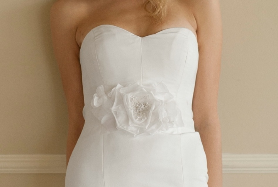 White Bridal Belt 